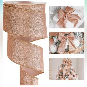 Gold Glitter Ribbon Party Decorations